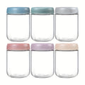 Glass Overnight Oats Containers, 6-Pack 16 oz Mason Jars with Airtight Lids and Optional Silicone Sleeves for Chia Pudding, Yogurt and Snack Prep
