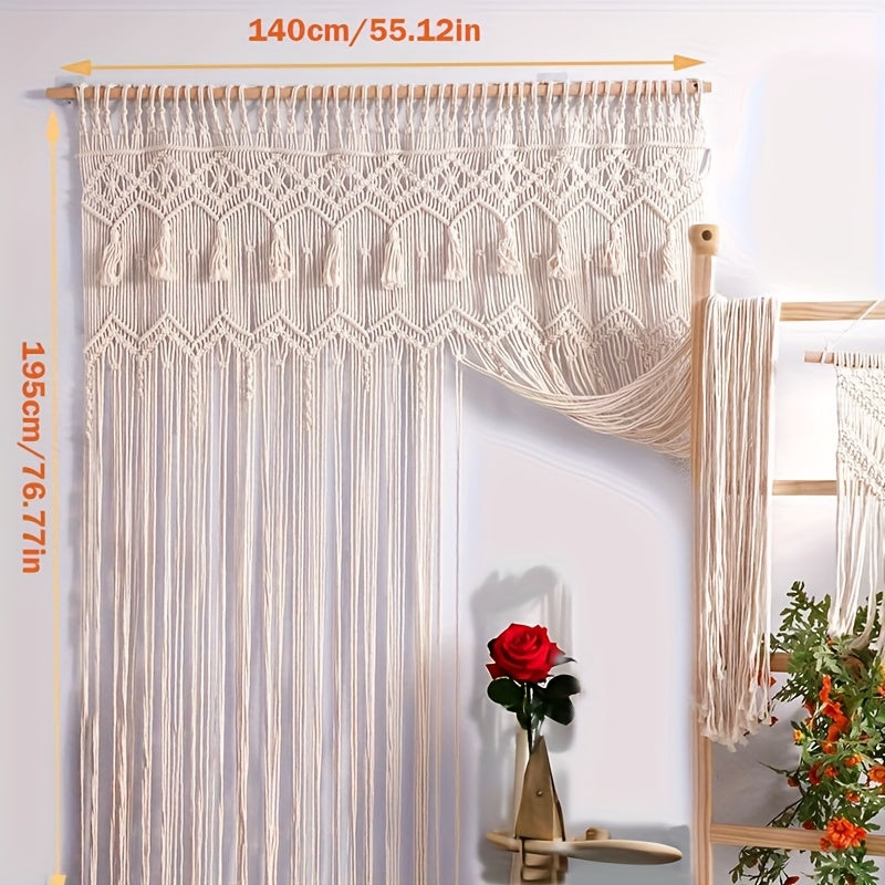 1pc Large Bohemian Tapestry Wall Hanging - Vertical Wall Decor Suitable for Weddings, Bedrooms, Living Room, Bohemian Patterns for Vertical Wall Decoration, Vertical Hanging for Narrow Spaces, Modern