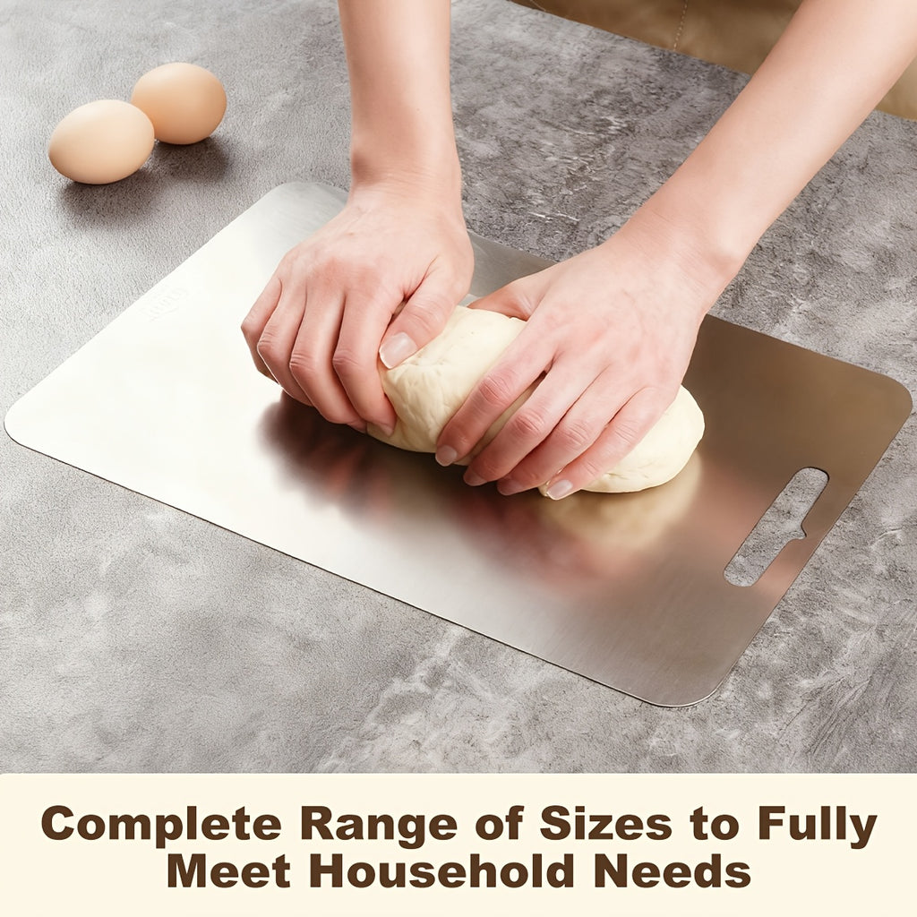 3pcs Stainless Steel Cutting Boards, Ultra-Thin Metal Cutting Boards for Kitchen, 304 Non-Stick Chopping Board for Meat Fruit And Vegetables, Dishwasher Safe, Professional