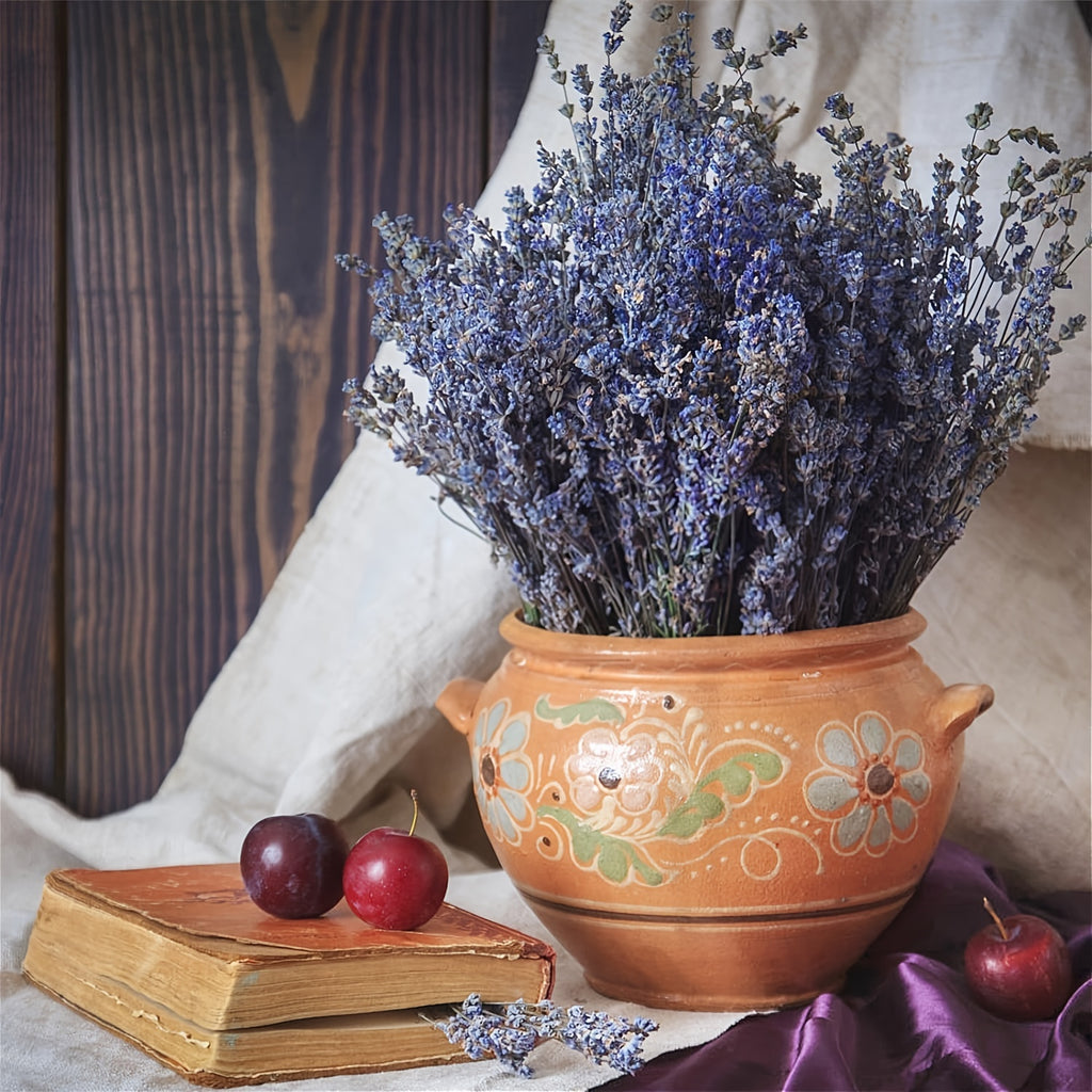 2 Bundles Dried Lavender Bundles, Total of about 210pcs 17-Inch Natural Dried Lavender Flowers for Shower, Home Decoration, Home Fragrance, Wedding Crafts Decor, Photo Props