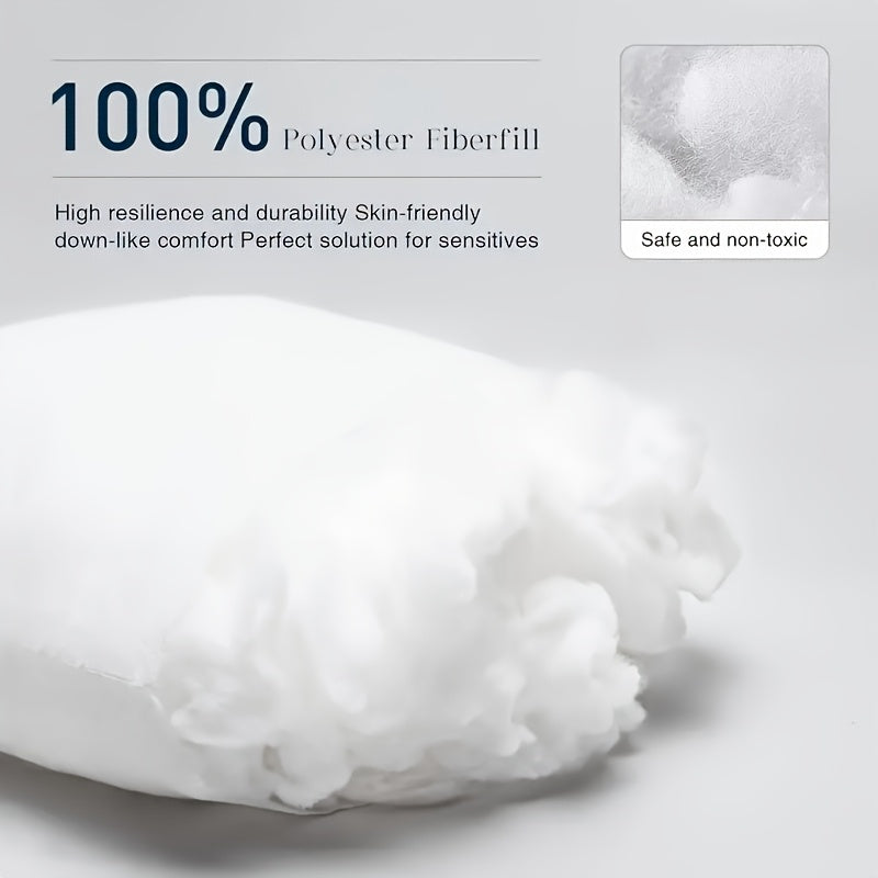 1/2/4 Pack Hypoallergenic New Fiber Cushion Filling Inserts, White Square Pillow Inserts For Sofa, Bed And Patio. Ideal For Bedroom, Office, Kitchen, Living Room Decor, Outdoor Camping And Spring & Summer Use. Perfect Mother'S Day Gift.