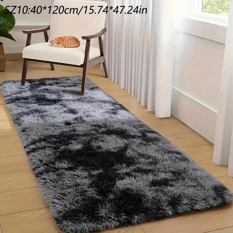 A Luxurious Square Tie-Dye Rug Made from Upgraded Soft Plush Fabric, Available in Various Colors. It Features a Non-Slip Backing, Is Absorbent And Durable, And Can Be Machine Washed, Making It Perfect for Living Rooms, Offices, Bedrooms, Home Decor