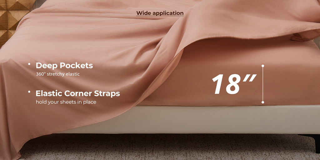 4-Piece Luxury Cooling Sheet Set - Breathable And Cooling Sheets - Hotel Luxury Sheet Set - Easy to Install And Secure - Soft, Wrinkle-Resistant Comfortable Sheets - Extra Deep Pocket Sheet Set - 4-Piece Set, Color Random