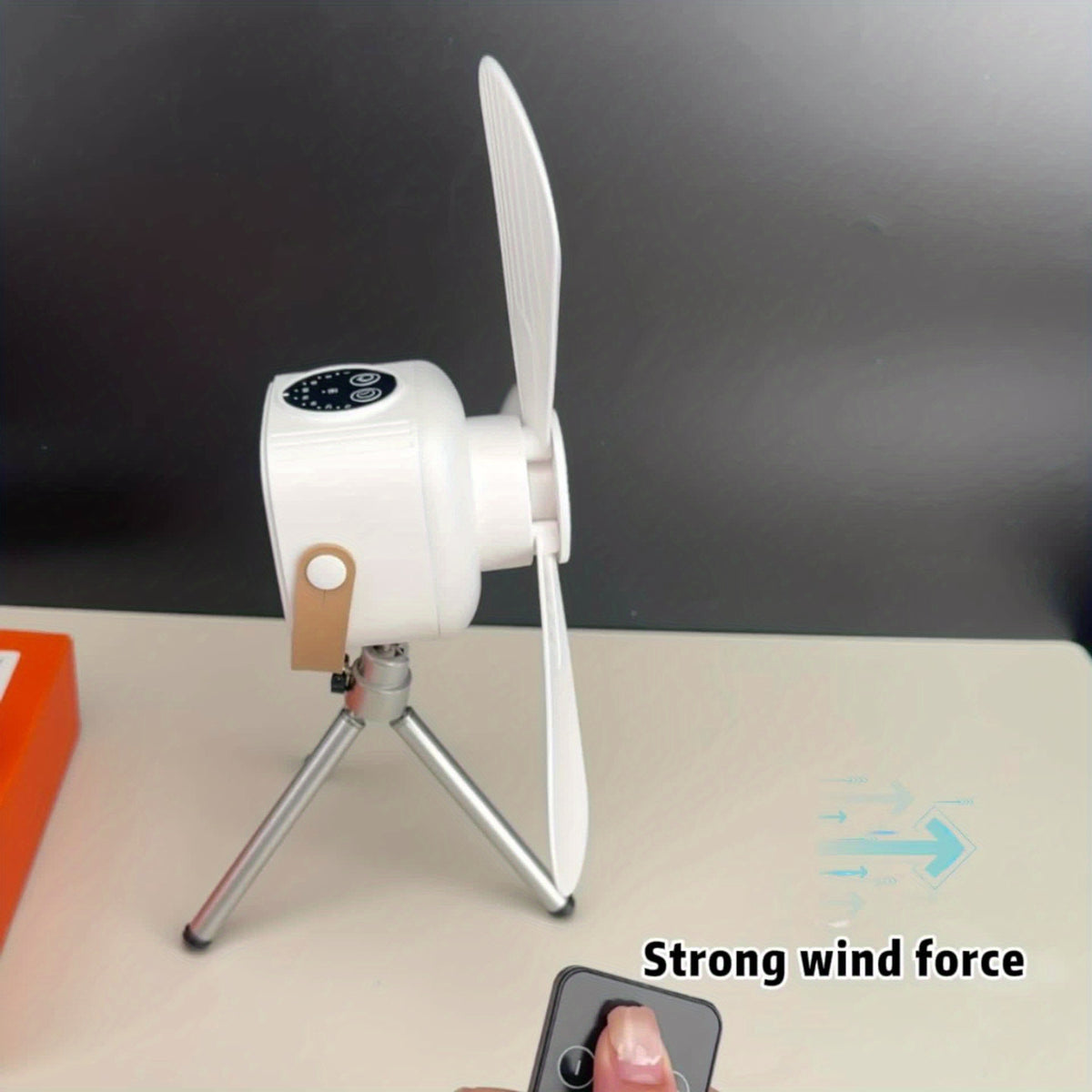 Portable Camping Fan With Light, Available With Or Without Tripod | Quiet USB Rechargeable Fan With Remote, Adjustable Speed & Brightness | Long Life Outdoor Tent Fan For Bedroom, Dorm, Travel