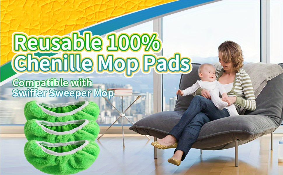 15Pack Reusable Microfiber Mop Pads for Swiffer Sweeper Mop(9.84inch-11.02inch) - Dry Sweeping Cloths & Wet Mopping Cloths for Household Cleaning - Washable Wet Pads for Mopping Floors(Mop Is Not Included)