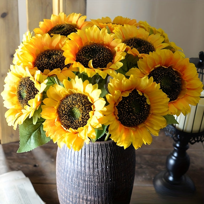 20/10Artificial Sunflowers. Suitable for Home Decor, Outdoor Decoration, Weddings, Churches, Schools, Photography Props, Restaurant Furnishings And Internet-famous Photo Backdrops. Also Ideal As Mother's Day Gifts And Party Centerpiece Decorations