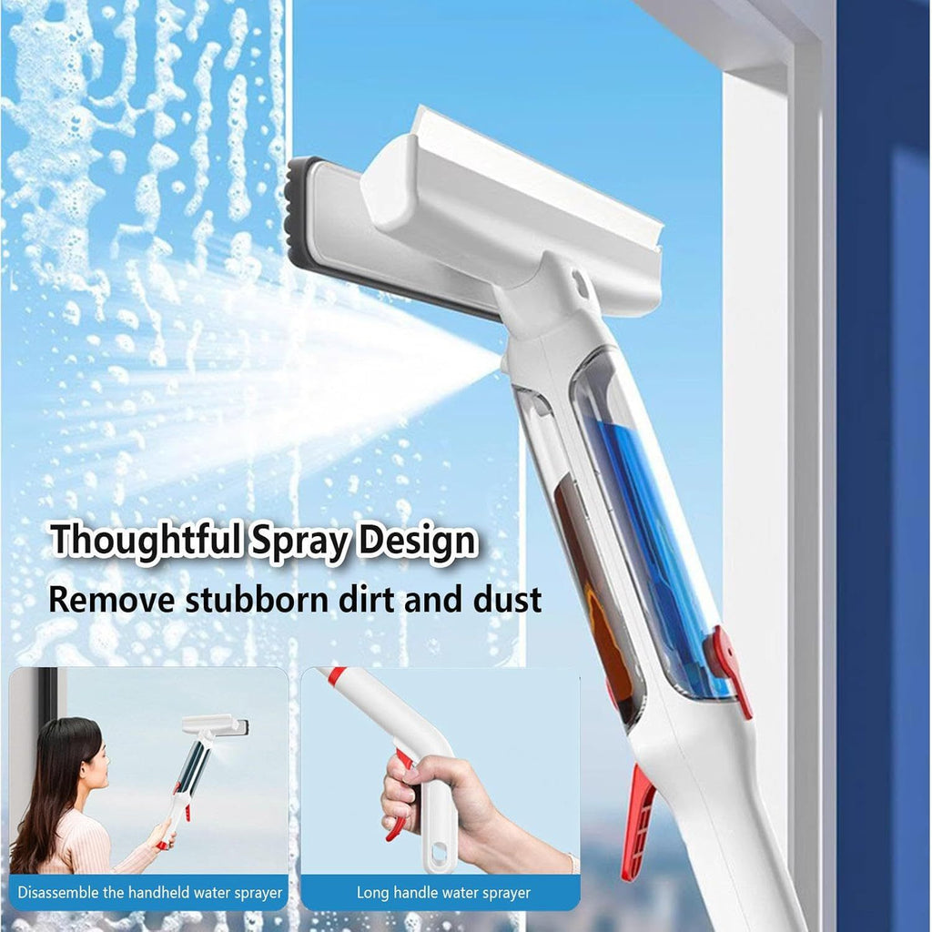 3-in-1 Glass Cleaning Kit: Spray, Wash & Squeegee - Perfect for High Windows, Shower Doors & Car Windshields - Essential Home Cleaning Tool - for All Homeowners - Suitable for Everyday Cleaning