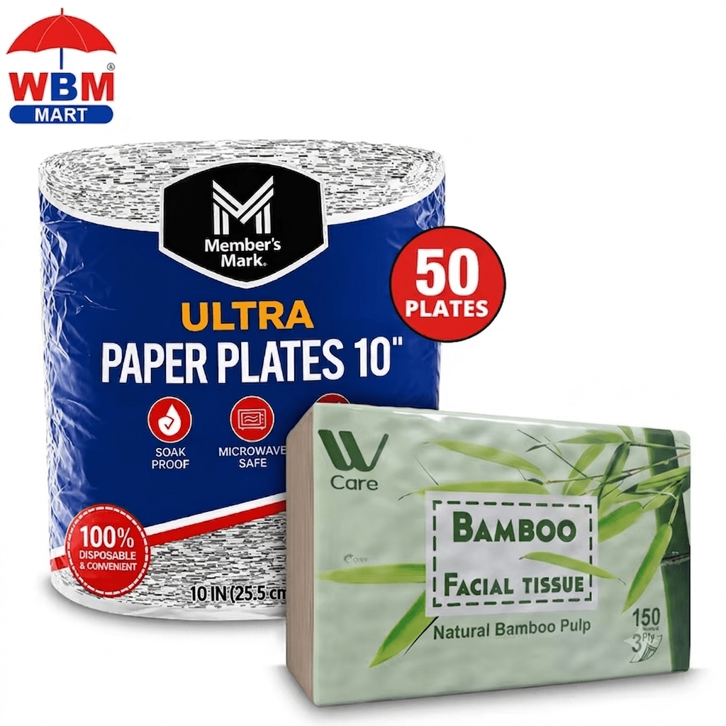 Botanical Paper Dinner Plates, 10-Inch Round Disposable Paperboard Plates with Leaf Print, Microwave-Safe Reheating and Cut-Resistant Design for Meals and Picnics