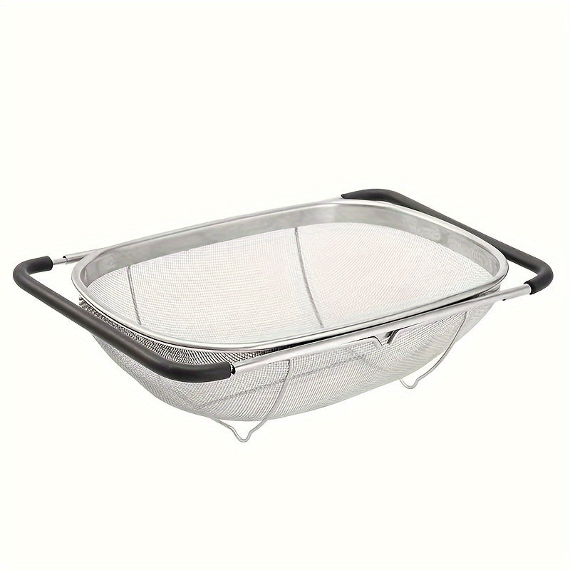 Expandable Stainless Steel Filter with Fine Mesh And Drain Basket - Suitable for Vegetables And Fruits, Kitchen Essentials, Food Safety, Filtered Vegetables, Halloween Gift