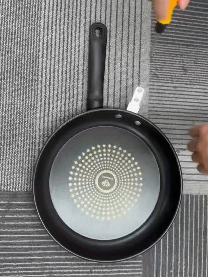 A 9.45-inch Cast Iron Non-stick Frying Pan - Dishwasher-cleaned, Compatible with Induction Cooker, Healthy Cooking, Reduce Smoke, Perfect for Gas and Electric Stove, with Lid, Perfect for Fried Eggs, Steak, Pancakes