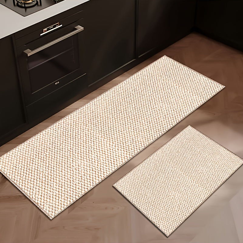 1300Gsmswordfish And Pineapple Design Kitchen Runner Mat Washable for Hallway Laundry Room Bathroom Entrance Beige