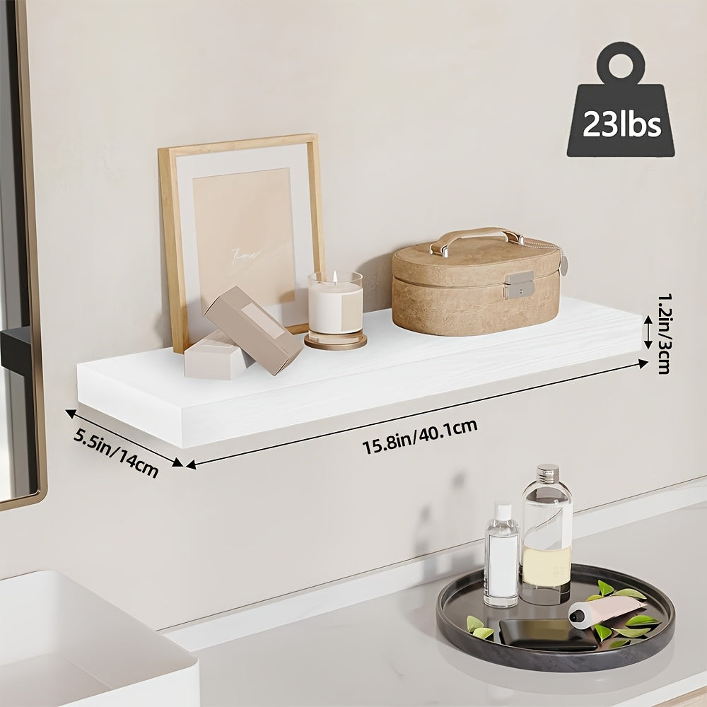 2026 Wall-Mounted Storage Shelf Set of 4, Designed for Walls, Sturdy Storage Solution, Rustic Wooden Wall Shelf for Room Decor, Closet, Bathroom Storage, And Additions, Available in Black, Gray, White, And Brown, Durable Wall Shelf