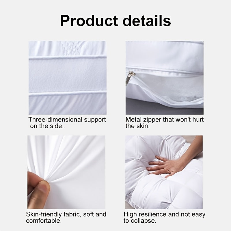 Luxury Hotel Series Pillow Set of Two: Designed for Deep Sleep and Neck Relief, Offering Superior Support. The High-resilience, High-bounce Pillow Core Resists Sagging, While the Hypoallergenic Soft Fabric Provides a Cool, Breathable Comfort