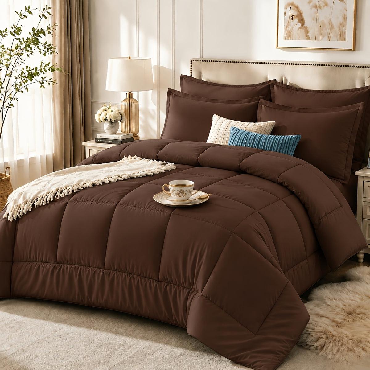 2/3pcs Summer Comforter-Double-Sided Tech Fabric, Large & Extra-Large Bed Bedding Sets, Lightweight Comforter-Soft Breathable For Hot Sleepers&Night Sweats-Elegant Bedroom For Couples & Solo Users, 1Comforter, 1/2Pillowcase, Random Color