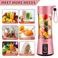 Compact Rechargeable Blender for Smoothies and Milkshakes, Portable Personal Drink Mixer with Pink, Blue, White and Two-Piece Options for Home and Travel