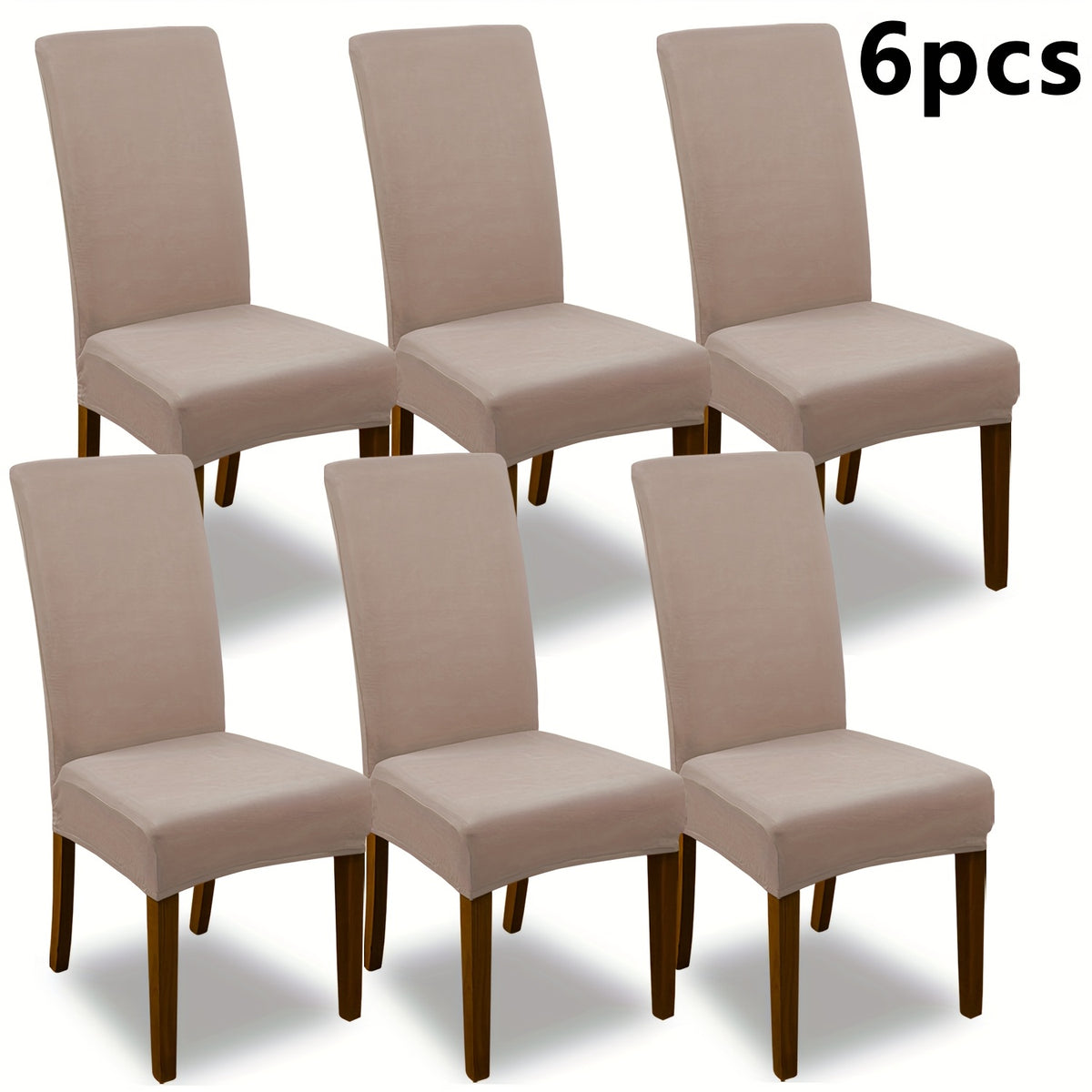 4pcs Set/6pcs Set Milk Elastic Home Kitchen Dining Chair Slipcover, Chair Cover, Furniture Protector For Wedding Office Living Room, Easy To Install, Suitable For Any Dining Chair.Halloween Gift, Halloween Home Decorations