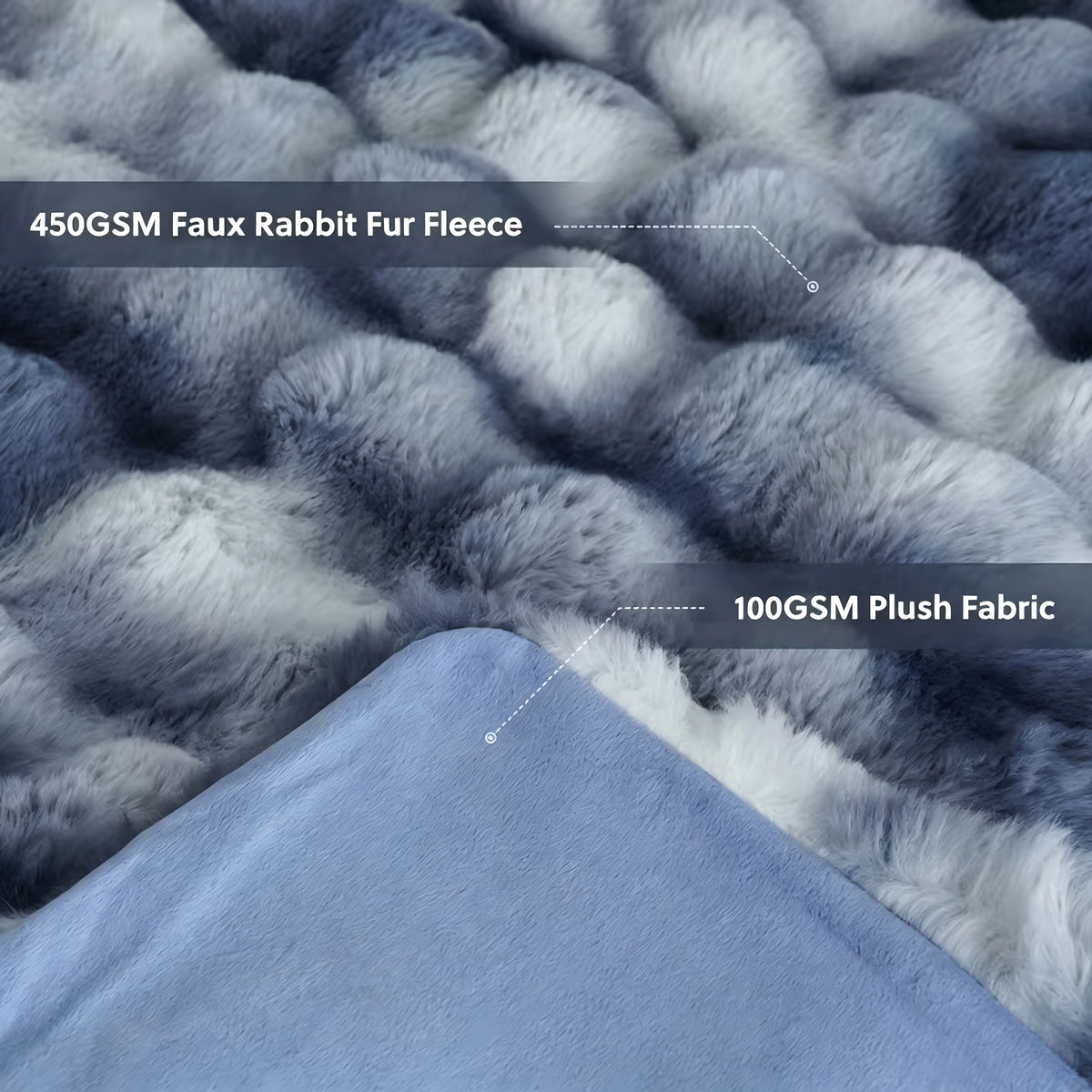 1pc Orhopui Faux Rabbit Fleece Blanket, Soft Warm Throw Blanket, For Bedroom Guest Room Living Room Student Dormitory Car Sofa Travel, Multifunctional Blanket, For All Season, Random Colors Are Available As An Option.