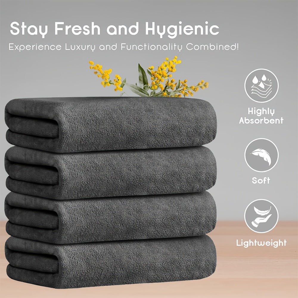 4pcs Extra-Large Bath Towels 31 X 62 Inches - Quick-Dry, Super Absorbent And Skin-Friendly, Plush Yet Lightweight, 285 GSM - Perfect for Bathroom