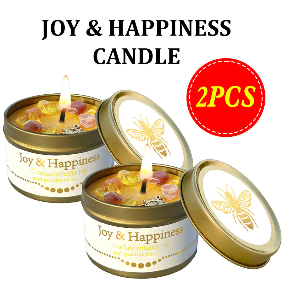 EVODUCK 2pcs/1pc Law Of Attraction Protection Manifestation Candle | Sage Each 3oz/total 6oz Scented Soy Wax Candle With Golden Crystal | For Focus, Meditation, Yoga & Reading | Christmas, New Year, Birthday Gift For Women