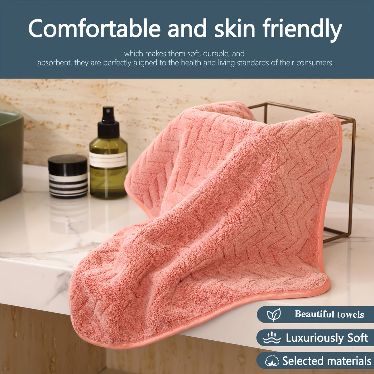 4pcs Hand Towel Set Is Made From Soft, Highly Absorbent Coral Fleece Fabric And Features Quick-drying Technology.ideal for Use At Home, Spas And Hotels, Perfect Gifts for Back to School, Labour Day, Halloween, Thanksgiving, Black Friday, Christmas!