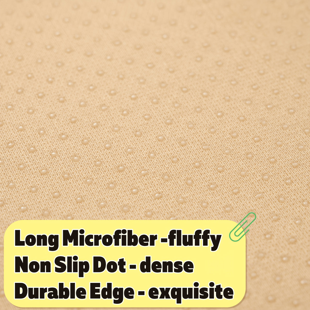 High-Pile Area Rug, 1.6-Inch Soft Fluffy Machine Washable Polyester Carpet with Non-Slip Backing in Five Colors for Living Room and Bedroom Decor