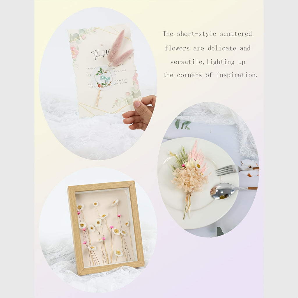 Dried Flower Bouquet with Pampas Grass - Bohemian Wedding Centerpieces, Dried Cake Flowers & Boutonnieres for Groom/Best for Man - Low Maintenance Wedding, & Decor - -Lasting Botanical Arrangement