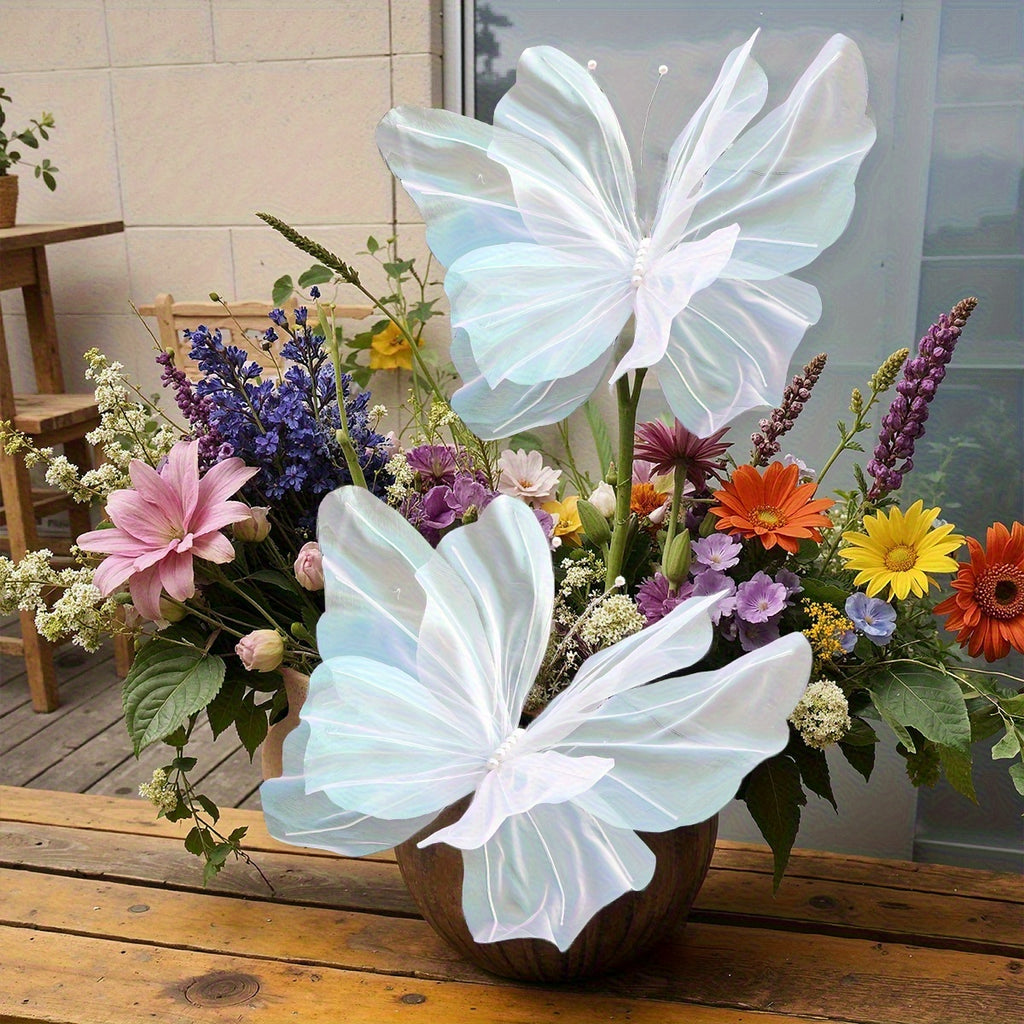 3pcs 50cm/ 19.69in Large Butterfly Artificial  Party Decoration 3D Butterfly Wall Decoration Baby Party Wedding Decoration Birthday Party Home Supplies Decoration