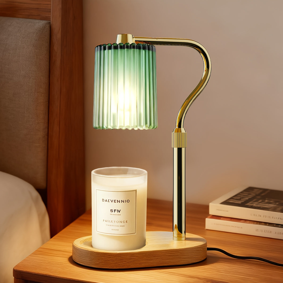 Crystal Lampshade Candle Warmer, Candle Melting Lamp, Lamp with Timer, Height Adjustable, Light Adjustable Heater for Canned Candles, Perfect Birthday Gift for Women, Mother's Day Gift, Suitable for Bedrooms, Living Rooms.No Bulbs Included.