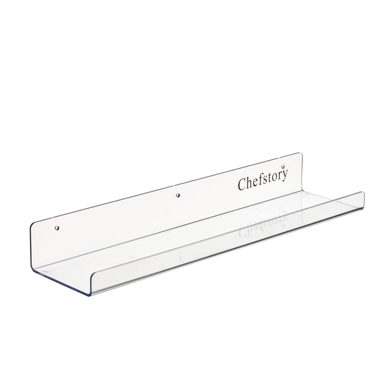Chefstory 8/16 Pack Acrylic Floating Shelves | 15 Inchx4 Inch Wall Hanging Display Shelf Organizer for Bathroom, Bedroom, Living Room, Kitchen, Room Decor, Clear