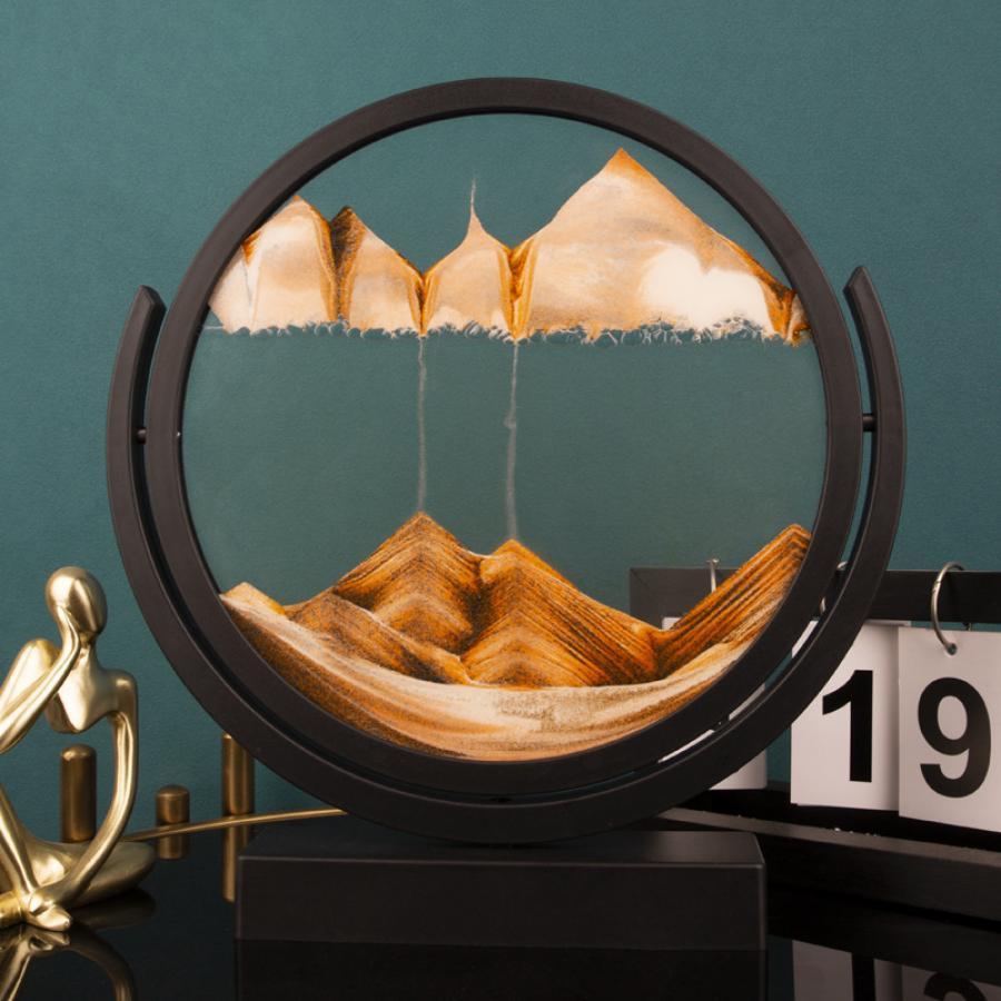 1pc Of Art Quicksand Painting Desktop Display, Plastic Material, Suitable for Indoor And Outdoor Use, No Electricity Required, Suitable for Various Room Types Of Decorative Sculpture, Desktop Art | Modern Decoration|Fashion Frame Design Christmas
