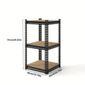 Kitchen Utility Shelving Units, Heavy Duty Metal Storage Racks in Four Sizes for Pantry Supplies, Garage Tools and Basement Organization