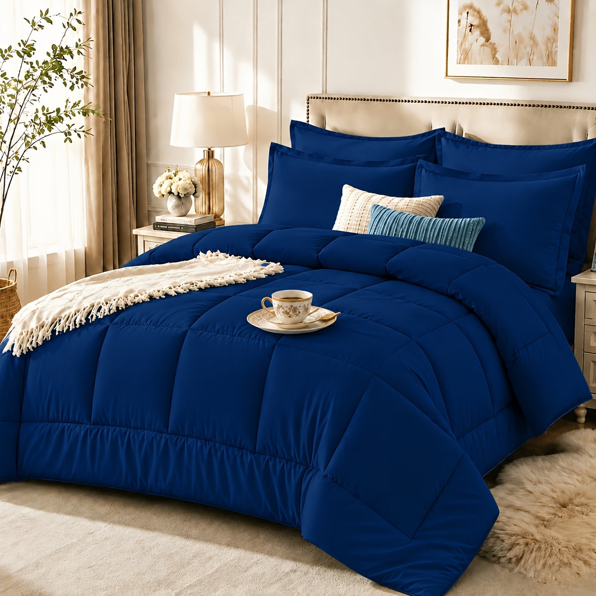 2/3pcs Summer Comforter-Double-Sided Tech Fabric, Large & Extra-Large Bed Bedding Sets, Lightweight Comforter-Soft Breathable For Hot Sleepers&Night Sweats-Elegant Bedroom For Couples & Solo Users, 1Comforter, 1/2Pillowcase, Random Color