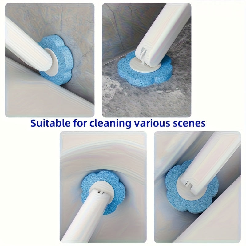 7pcs Set/19pcs Set Disposable Bathroom Toilet Cleaning Brush Set, with Stand And Replacement Head, Beautiful Design, Easy to Install, Fixed Position, Enjoy A Convenient And Efficient Cleaning Experience