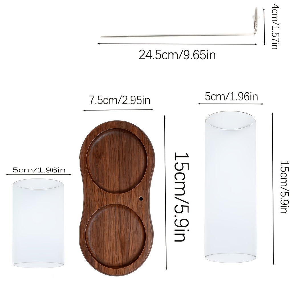 2-in-1 Glass Incense Burner with Removable Ash Collector and Candle Holder- Suitable for Meditation, Yoga, Tea Spaces, and Home Decor- A Practical Tool for Relaxation and Spiritual Practice