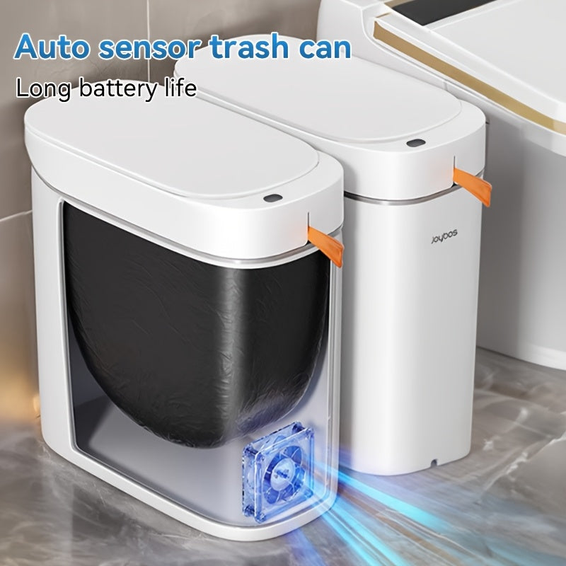 1pc/2pcs/3pcs Self-Emptying Trash Can with Drawstring Bags, Hands-Free Pull-Out Design, 3.8-Gallon Capacity – Ideal for Home, Bathroom, Kitchen, Bedroom & Dorm Room Decor and Accessories