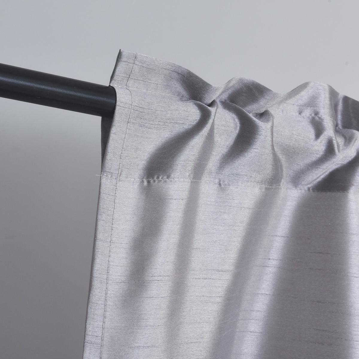 3 Panels Faux Silk Solid Color Sheer Kitchen Curtains Set Rod Pocket Design with 2 Tiers 26x36 inch Each and 1 Valance 52x14 inch for Kitchen Bathroom Privacy Drapes and curtains