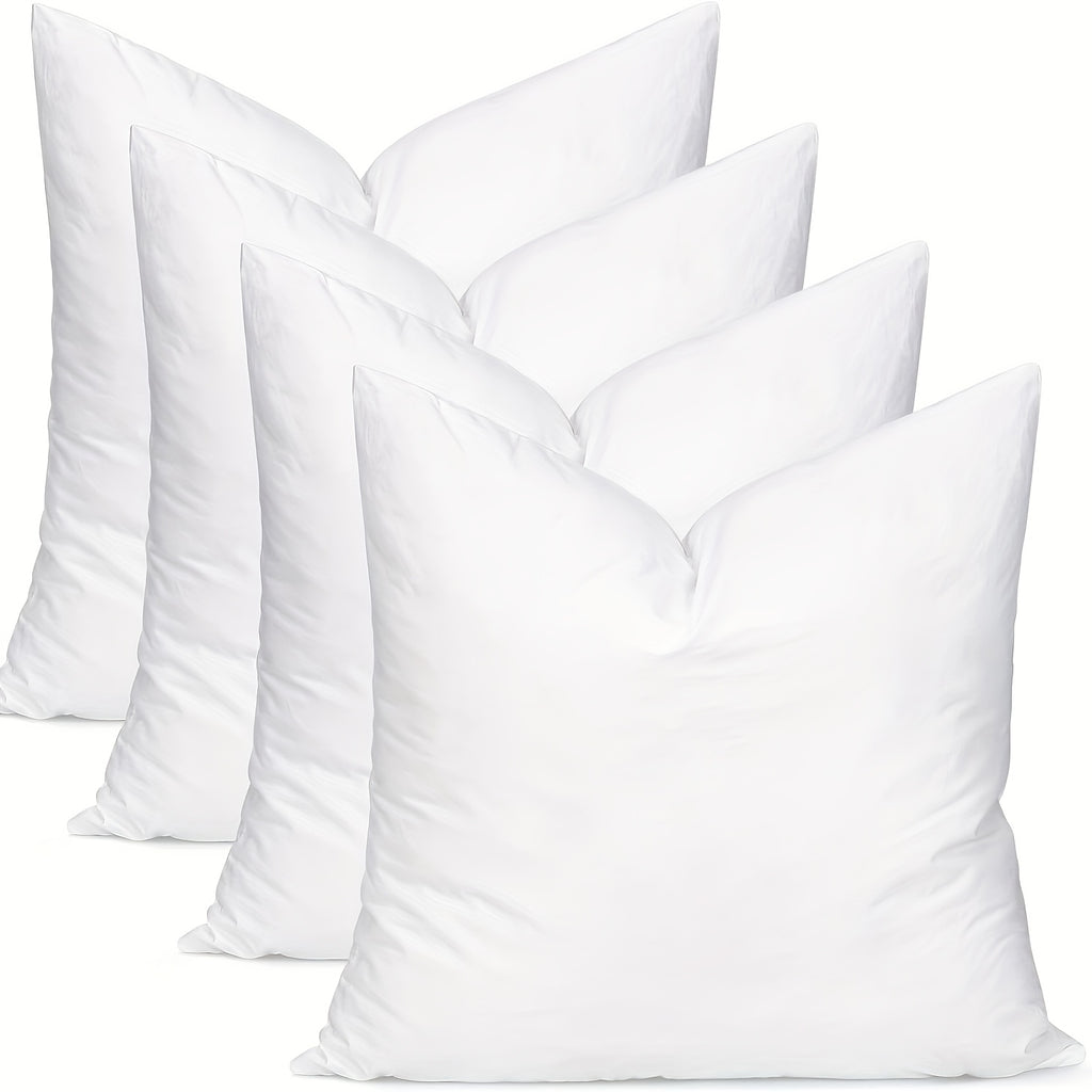 1/2/4 Pack Hypoallergenic New Fiber Cushion Filling Inserts, White Square Pillow Inserts For Sofa, Bed And Patio. Ideal For Bedroom, Office, Kitchen, Living Room Decor, Outdoor Camping And Spring & Summer Use. Perfect Mother'S Day Gift.
