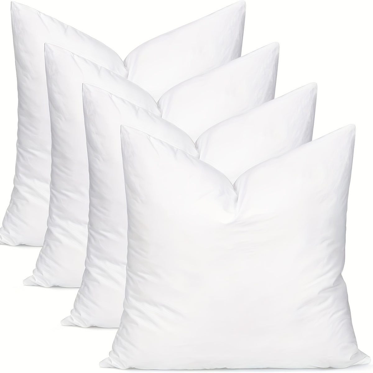 1/2/4 Pack Hypoallergenic New Fiber Cushion Filling Inserts, White Square Pillow Inserts For Sofa, Bed And Patio. Ideal For Bedroom, Office, Kitchen, Living Room Decor, Outdoor Camping And Spring & Summer Use. Perfect Mother'S Day Gift.