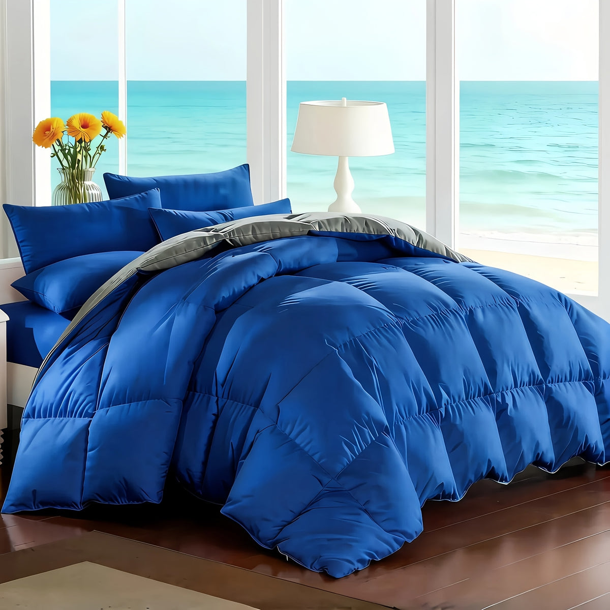 Cosybay 7 Piece Luxurious Comforter Set Queen/King/Full Size, Bed In A Bag Bedding Includes 1 Comforter, 1 Bed Sheet, 1 Fitted Sheet, 2 Pillowcases, 2 Pillow Shams, Soft Complete Bedding for Home Hotel, Perfect for Halloween Holiday, Birthday