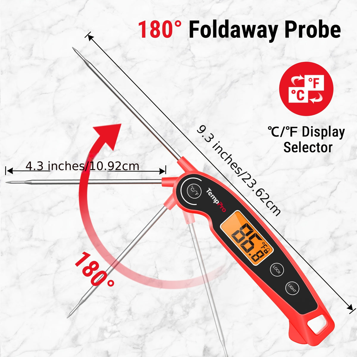 Digital Meat Thermometer with Motion & Instant Readings - Hygienic - Operation, Suitable for BBQ Grill Smoker Thermometer, Candy Thermometer for Kitchen Thermometer, Disposable Food Thermometer for Cooking (No Hydration Step)