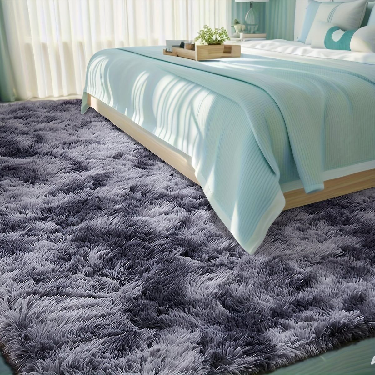 1pc Of Ultra Soft And Thick Fluffy Living Room Carpet, Non Slip, Soft, Comfortable, Fashionable, High-end, Available In Various Sizes And Colors. The Carpet Can Be Used for Bedroom, Dining Room, Living Room, And Office Decoration, Home Decoration