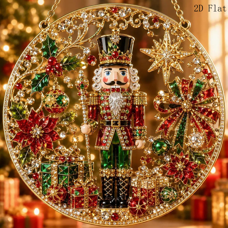 2D Flat Christmas Sun Catcher Hanging Decoration Set, Acrylic Sun Catcher Kit, Suitable for Beginners And Adults, Seasonal Christmas Home Hanging Decoration, 2D Flat Design