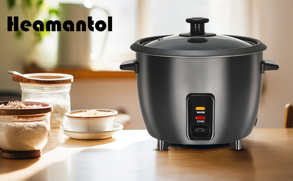 Rice Cooker with Removable Non-Stick Pot, Yogurt Maker with Auto Keep Warm Function, Large Capacity 6-Cup (Cooked) 1.5 Qt, 3-Cup (Uncooked), One-Touch Operation Grain Cooker, Multicooker, Stainless Steel Inner Liner, Steamer, Oatmeal Cooker