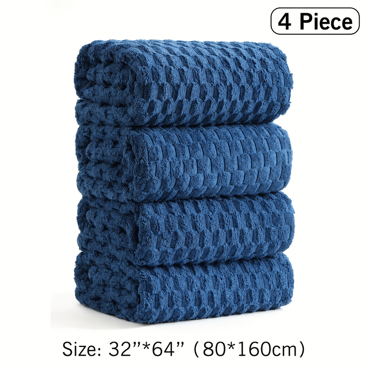 4pcs Oversized Bath Towel Set 32"x64" Extra Large Microfiber Towels Ultra Soft Quick Drying Multi Color Combo Beige White Light Blue Dark Gray And Random Color Luxurious Spa Grade Bath Towels for Home Family Or Gifting Modern Coastal Style