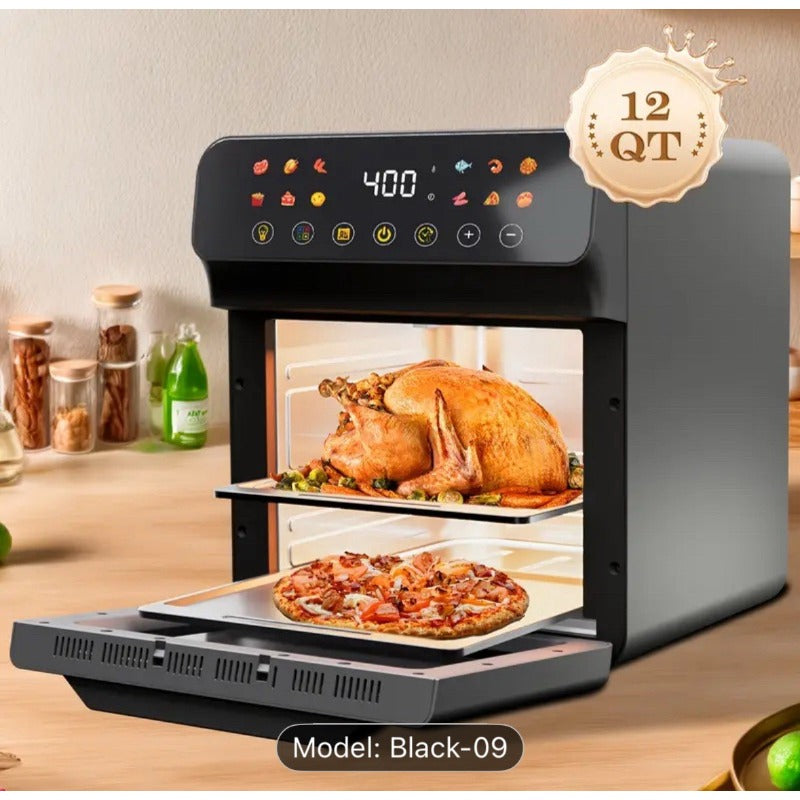 Large Capacity Air Fryer Visual Intelligent Fully Automatic Household Air Fryer Anti-Scald Handle Suitable for Chicken And Fish