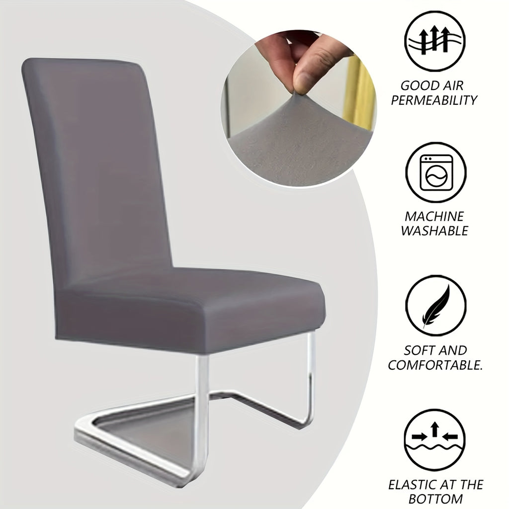 4pcs Set/6pcs Set Milk Elastic Home Kitchen Dining Chair Slipcover, Chair Cover, Furniture Protector For Wedding Office Living Room, Easy To Install, Suitable For Any Dining Chair.Halloween Gift, Halloween Home Decorations