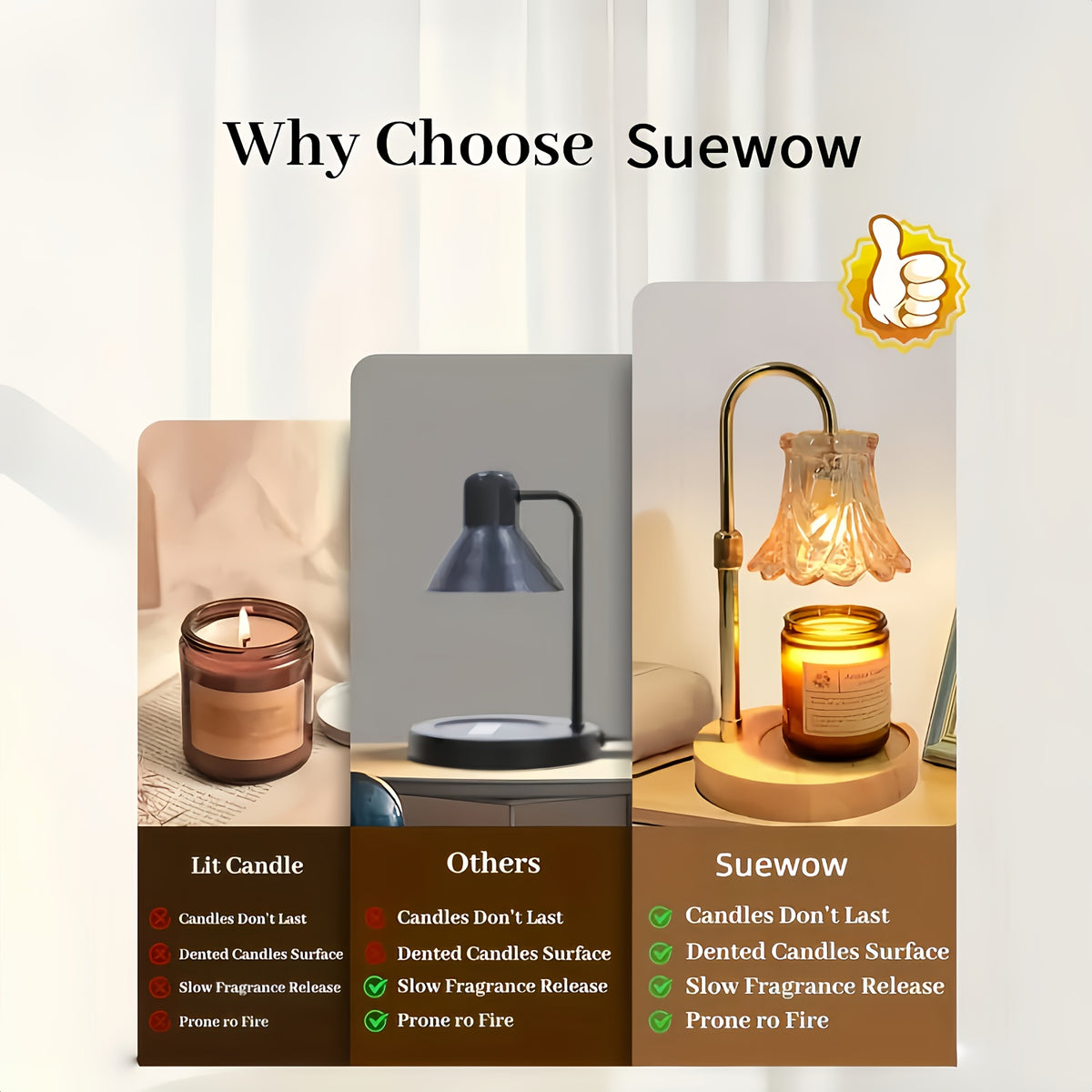2-Pack Flower Candle Warmer Lamp, Adjustable Height, With Timer Dimmer, Room Decor Wax Melt Warmer For Scented Wax, Gift For Mom (no Bulb Included)