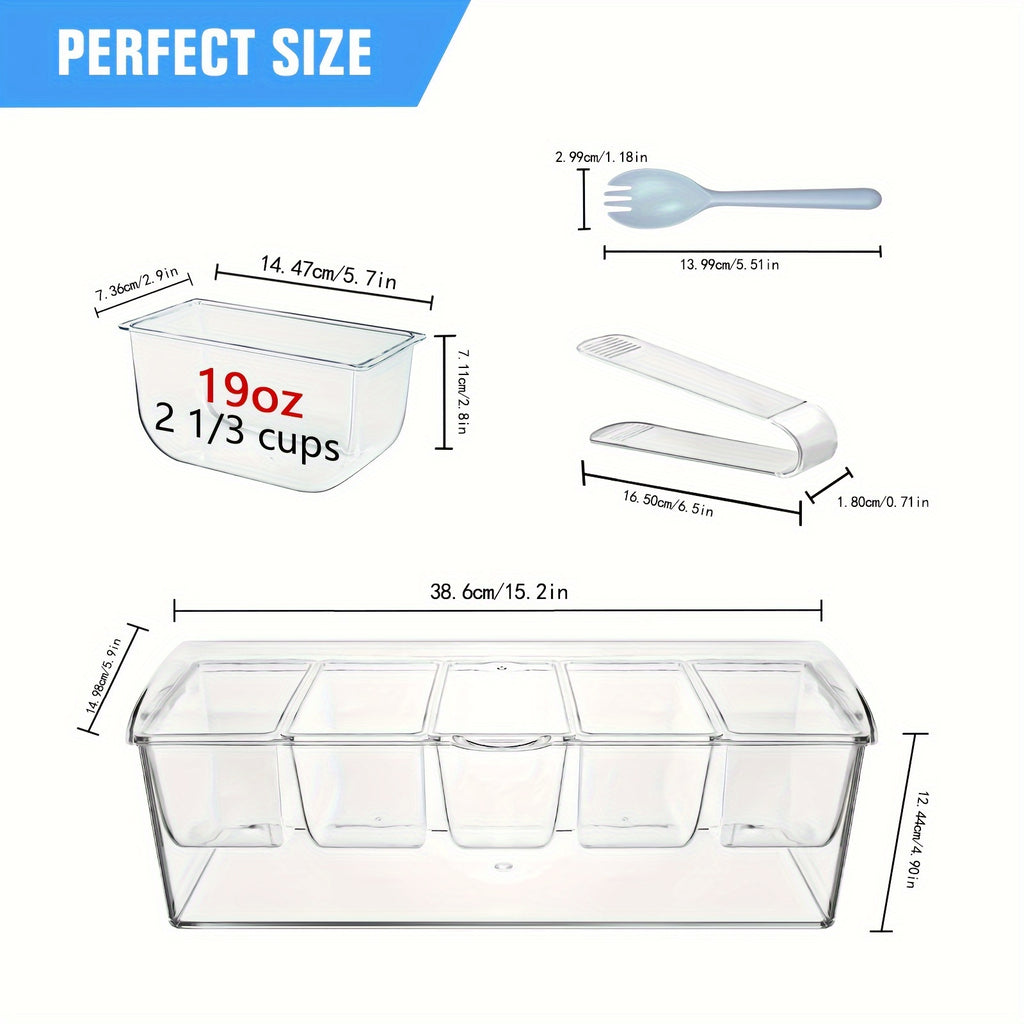 D 1 Set of Chilled Seasoning Plates