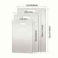 Stainless Steel Chopping Board Set, 3-Piece Easy-Clean Metal Cutting Boards for Meat, Vegetables, Fruit and Everyday Home Kitchen Prep