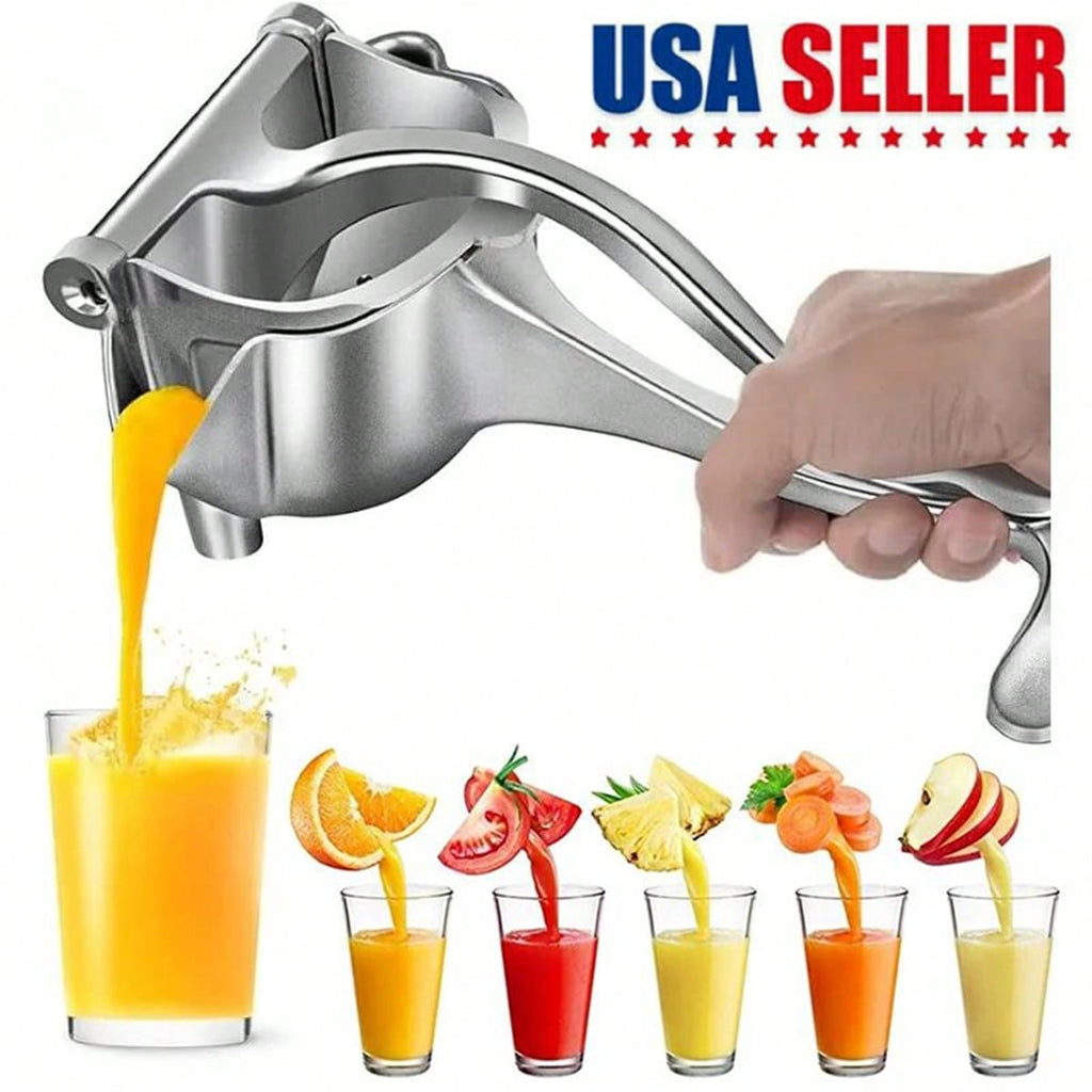 High-Quality Heavy-Duty Metal Manual Juicer, Equipped with an Additional Filter. Handheld Citrus Juicer for Extracting Juice from Lemons, Oranges, Apples, Cucumbers, And Watermelons. Kitchen Tool